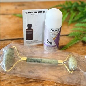 ⚡️ Jade Facial Roller + Degree Clinical Deodorant and Grown Alchemist Sample NWT